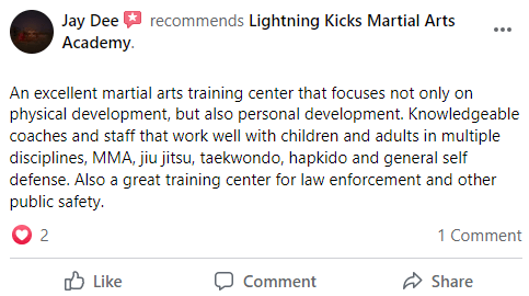 Martial Arts School | Lightning Kicks Martial Arts